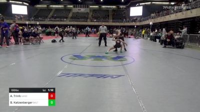 100 lbs Consi Of 8 #2 - Adrien Trinh, Hanover vs Brock Katzenberger, Baltimore