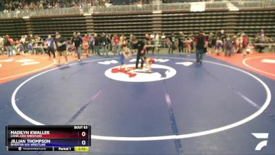 40 lbs Round 1 - Madilyn Kwallek, Camel Kids Wrestling vs Jillian Thompson, Riverton USA Wrestling