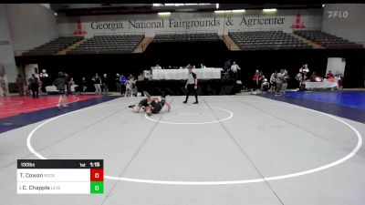 130 lbs Quarterfinal - Travis Cowan, Rockmart Takedown Club vs Cayden Chapple, Level Up Wrestling Center