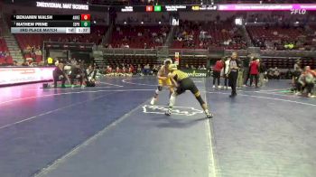 3A-120 lbs 3rd Place Match - Mathew Prine, Southeast Polk vs Benjamin Walsh, Ankeny
