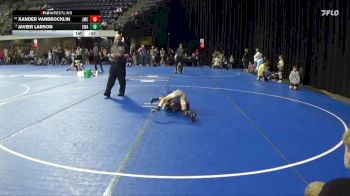 55 lbs 1st Place Match - Xander Vanbrocklin, Jesup Mat Club vs Javier Larson, Summit Wrestling Academy