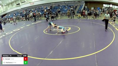 14U Boys - 75 lbs Cons. Round 4 - Everett Harper, Young Guns Nashville Wrestling vs Crosby Mathews, Black Fox Wrestling Academy