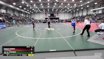 132 lbs Cons. Round 1 - Ke`ya Stevens, Gowanda vs Hailey Berry, Horseheads