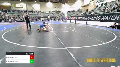 125 lbs Quarterfinal - Gavin Rangel, War Hammer vs Kale Cornell, Burns Oregon