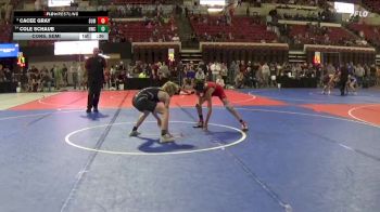 132 lbs Cons. Semi - Cacee Gray, Un-attached vs Cole Schaub, Heights Wrestling Club