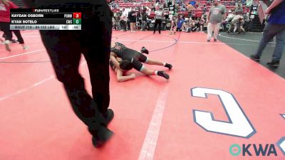 90-105 lbs Rr Rnd 3 - Kaydan Osborn, Ponca City Wildcat Wrestling vs Kyan Sotelo, Cowboy Wrestling Club