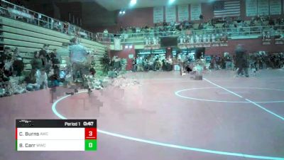 6U - 40 lbs Semis - Brock Carr, Wawasee Wrestling Club vs Corbin Burns, Apache Wrestling Club