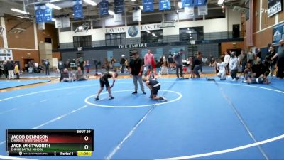 66-70 lbs Round 3 - Jacob Dennison, Charger Wrestling Club vs Jack Whitworth, Empire Battle School