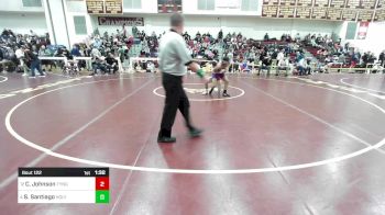 113 lbs Quarterfinal - Carter Johnson, Tyngsborough/Dracut vs Steven Santiago, Holyoke