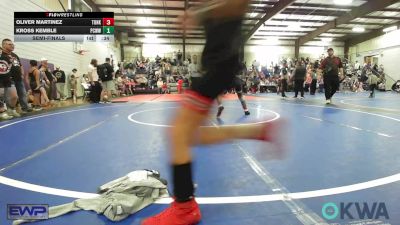 80 lbs Quarterfinal - Connor Freeman, Tonkawa Takedown Club vs Henry Hibdon, Barnsdall Youth Wrestling