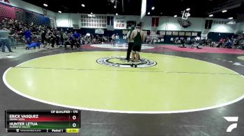 175 lbs Champ. Round 1 - Erick Vasquez, Sierra Vista vs Hunter Letua, Murrieta Valley