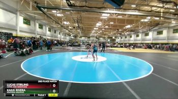 100 lbs 2nd Place Match - Lucas Stirling, Camel Kids Wrestling vs Kaius Rivera, Montana Disciples