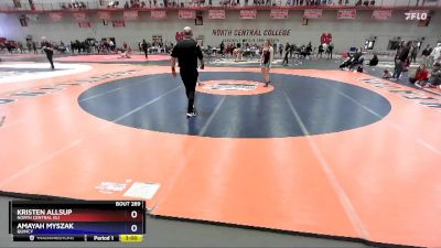 130 lbs Cons. Round 2 - Amayah Myszak, Quincy vs Kristen Allsup, North Central (IL)