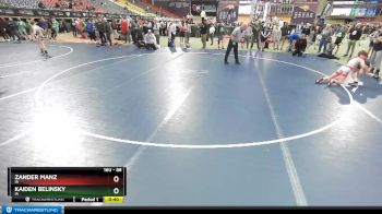 88 lbs Cons. Semi - Zander Manz, IA vs Kaiden Belinsky, IA