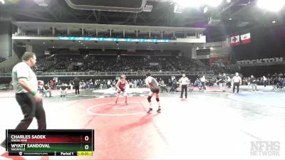 126 lbs Cons. Round 5 - Wyatt Sandoval, Vacaville vs Charles Sadek, Union Mine