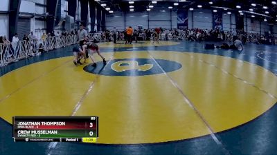 80 lbs Rd# 7- 10:45am Saturday Final Pool - Jonathan Thompson, Iowa Black vs Crew Musselman, Dynasty RED