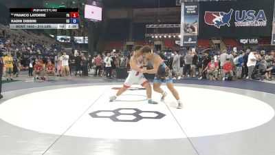 215 lbs Cons. Sub-rd Of 32 - Franco Latorre, Pennsylvania vs Kadin Dibbini, Kansas