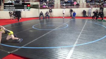 75_B lbs Round Of 16 - Gabe Peace, Quaker Valley vs Cole Proper, Corry