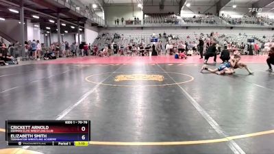 70-76 lbs Round 2 - Crickett Arnold, Eierman Elite Wrestling Club vs Elizabeth Smith, Terminator Wrestling Academy