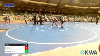 80 lbs Consi Of 4 - Christian Jones, Tulsa Blue T Panthers vs Francesca Hester, Runestone