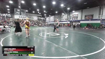 132 lbs 1st Place Match - Jake Haluska, Temecula Valley vs Benjamin Steria, Chaparral