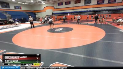 285 lbs Cons. Round 2 - Thomas Lunt, John Carroll University vs Demitrius Hernandez, Heidelberg University