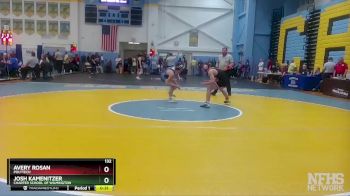 132 lbs Cons. Round 1 - Avery Rosan, Polytech vs Josh Kamenitzer, Charter School Of Wilmington