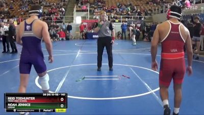 140 lbs Quarterfinal - Noah Jennice, Logan vs Reid Todhunter, Triad High School