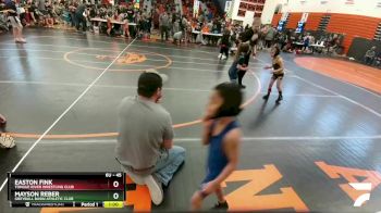 45 lbs Quarterfinal - Easton Fink, Tongue River Wrestling Club vs Mayson Reber, Greybull Basin Athletic Club