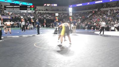 285 lbs Quarterfinal - Andrew Arroyo, Clovis (CS) vs Enrique Segura, Redwood -Visalia (CS)