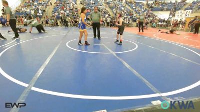 130 lbs Rr Rnd 3 - Audrey Hembree, Wyandotte Youth Wrestling vs Tiger Jones, Newkirk Takedown Club