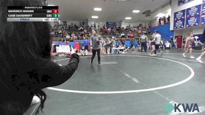 70 lbs Final - Maverick Higgins, Choctaw Ironman Youth Wrestling vs Cage Daugherty, D3 Wrestling Cluib
