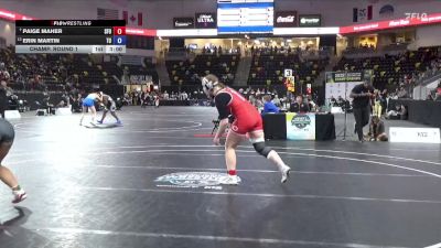 180 lbs Champ. Round 1 - Paige Maher, Simon Fraser University vs Erin Martin, Tiffin University