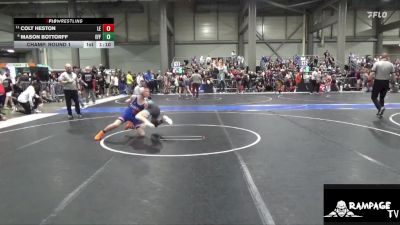 110 lbs Champ. Round 1 - Colt Heston, Lawrence Elite vs Mason Bottorff, Effingham