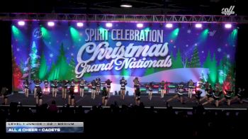 All 4 Cheer - Cadets [2025 L1 Junior - D2 - Medium] 2025 Spirit Celebration Christmas Grand Nationals