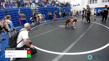 46 lbs Quarterfinal - Carson Hunt, Weatherford Youth Wrestling vs Garrett Doyle, Cowboy Wrestling