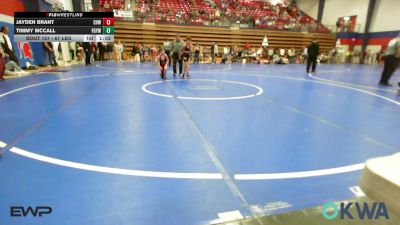 67 lbs Final - Jayden Brant, Caney Valley Wrestling vs Timmy McCall, Fort Gibson Youth Wrestling