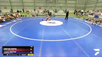 138 lbs Round 1 (8 Team) - Sawyer Owens, North Dakota Blue vs Caden Denton, Kansas Blue