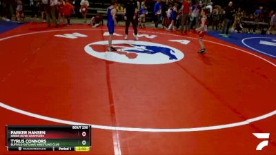 70 lbs Cons. Round 1 - Parker Hansen, Green River Grapplers vs Tyrus Connors, Buffalo Outlaws Wrestling Club