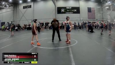 130 lbs Semis (4 Team) - Max Fuccilli, Mat Warriors Black vs Jayden Jimenez, Grit Mat Club