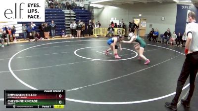 110 lbs. Quarterfinal - Emmerson Keller, Olathe Northwest vs Cheyenne Kincade, DeSoto