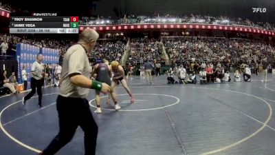 3A 165 lbs Quarterfinal - Troy Shannon, Terry Sanford vs Jaime Vega, North Henderson High School