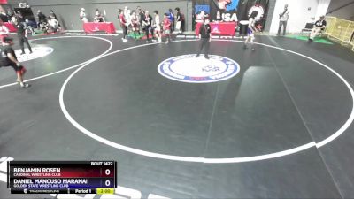 138 lbs Cons. Round 2 - Benjamin Rosen, Cardinal Wrestling Club vs Daniel Mancuso Maranan, Golden State Wrestling Club