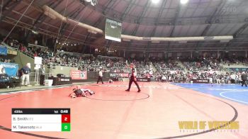 43 lbs Round Of 16 - Barrett Smith, Owasso Takedown Club vs Maui Takemoto, Westlake