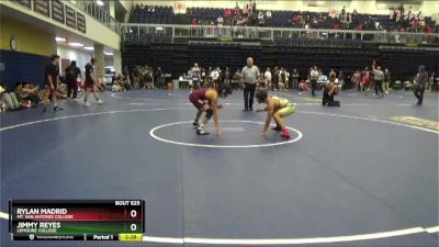 125 lbs 1st Place Match - Rylan Madrid, Mt. San Antonio College vs Jimmy Reyes, Lemoore College