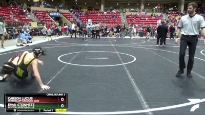 115 lbs Cons. Round 2 - Carson Lucius, Scottsbluff Wrestling Club vs Evan Steinmetz, Newton Wrestling Club