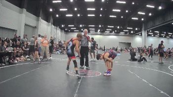 52 lbs Round 2 (8 Team) - Kaleb Millz, Backyard Brawlers Gold vs Hunter Autin, Backyard Brawlers Red