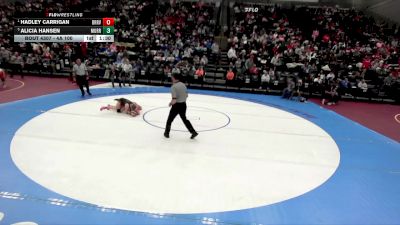 4A 100 lbs Semifinal - Hadley Carrigan, Bear River vs Alicia Hansen, Murray