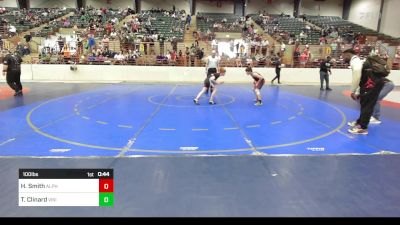 100 lbs Semifinal - Hudson Smith, Alpha Wrestling Club vs Tyson Clinard, Viking Youth Wrestling