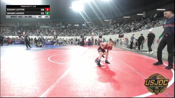 49 lbs Round Of 32 - Eagan Luxton, Raw Wrestling Club vs Shade Lovato, Blaine County Grapplers